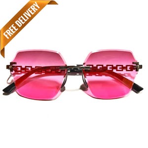 1970s Disco style Oversised Handmade Vintage Squared Sunglasses