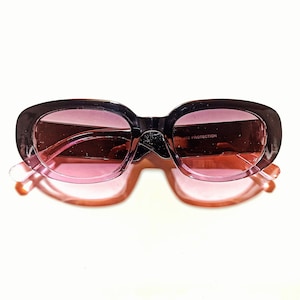 1970s Vintage DISCO Style Square Cateye Translucent Sunglasses