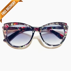 1970s Vintage Style Beveled Translucent Round Sunglass