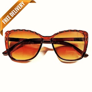 1960s Vintage Style TWIGGY Quadratische Mod Oversized Sonnenbrille