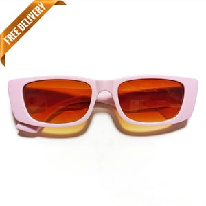 1970s Vintage DISCO Style MATTE Pink Oversized Sunglasses