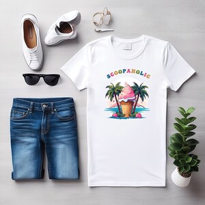 Scoopahaholic T-Shirt - Perfect for Ice Cream Lovers, Unique & Fun Design Tee
