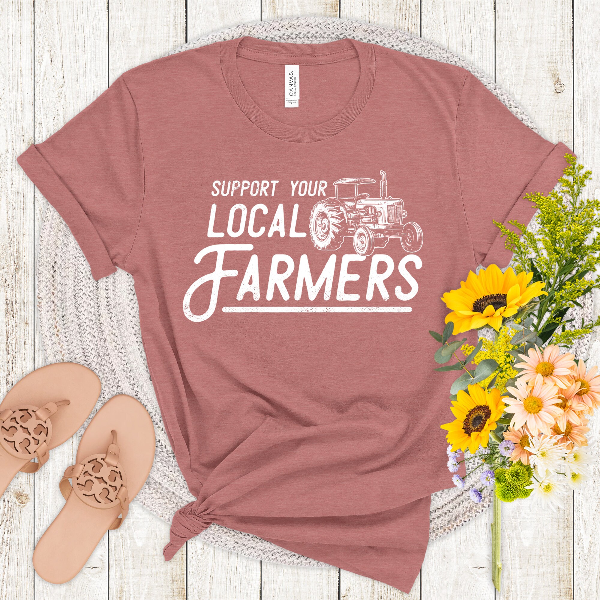Support Local Farmers T-Shirt: Super Soft Bella Canvas Tee