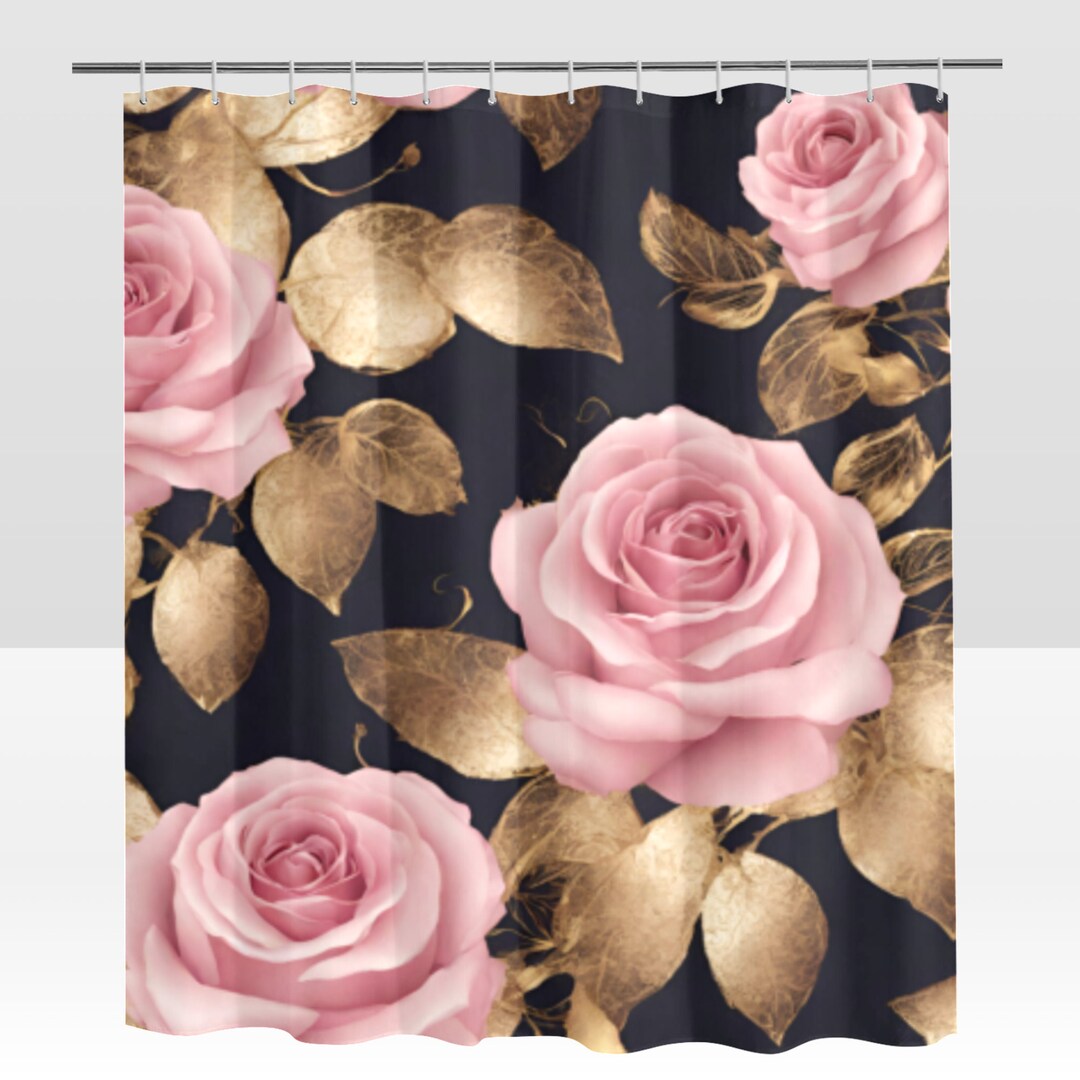 Vintage Floral Shower Curtain Etsy