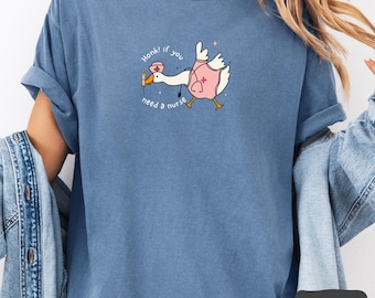 Comfort Colors Honk Nurse Goose Tee - Funny ER Nurse Gift