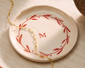 Monogram Keramisk Smyckesfat: Personlig Smyckesfat