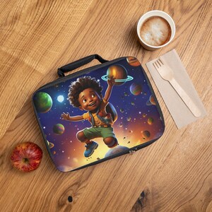 Boîte à lunch Black Boy Space Adventure - Afro-américain - Rentrée scolaire