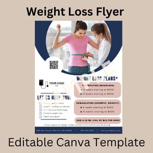 Weight Loss Flyer - Editable Canva Template