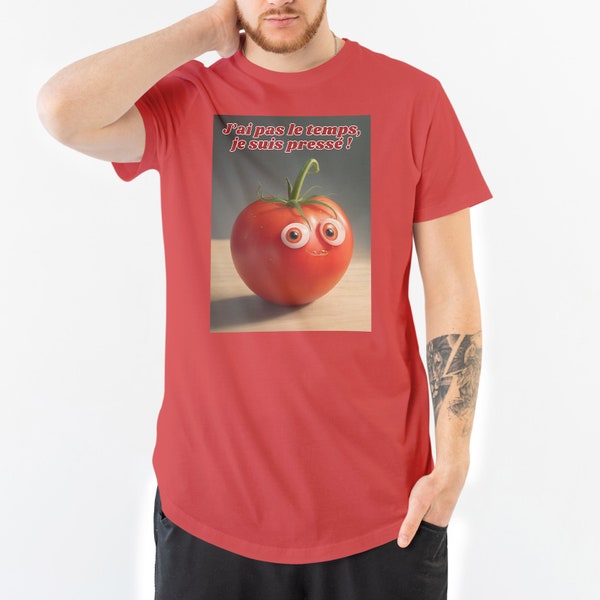 Tshirt Tomate Tshirt pas le temps Tshirt pressé mignon Tshirt fruit Tshirt en retard horloge temps Tshirt Humour Dad Joke fun T-Shirt Unisex