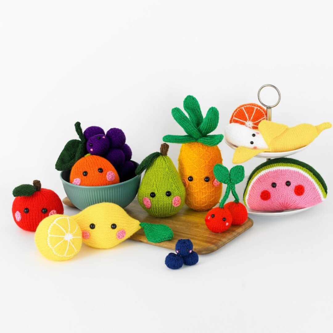 Knitting Patterns Toy Knitting Pattern for Kids Fruity Etsy UK