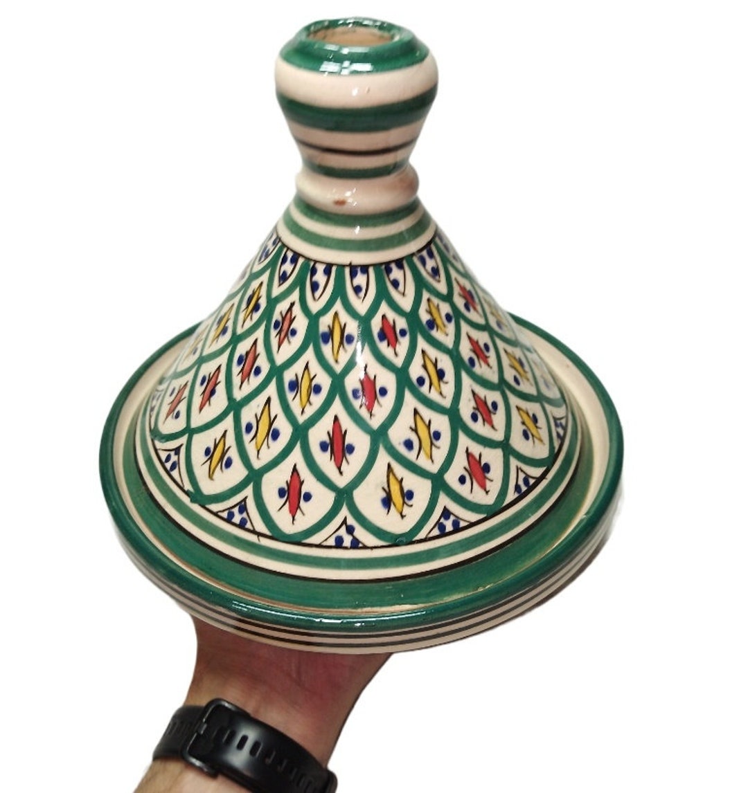 Decorated 8.2 Glazed Ceramic Tagine Pot for Serving Etsy