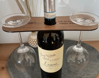 Individual wine holder made of high-quality wood