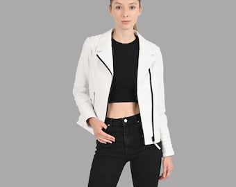 ウィルソンズレザー MAXIMA レザージャケット Women's Wilsons Leather Maxima biker jacket, white/pink moto
