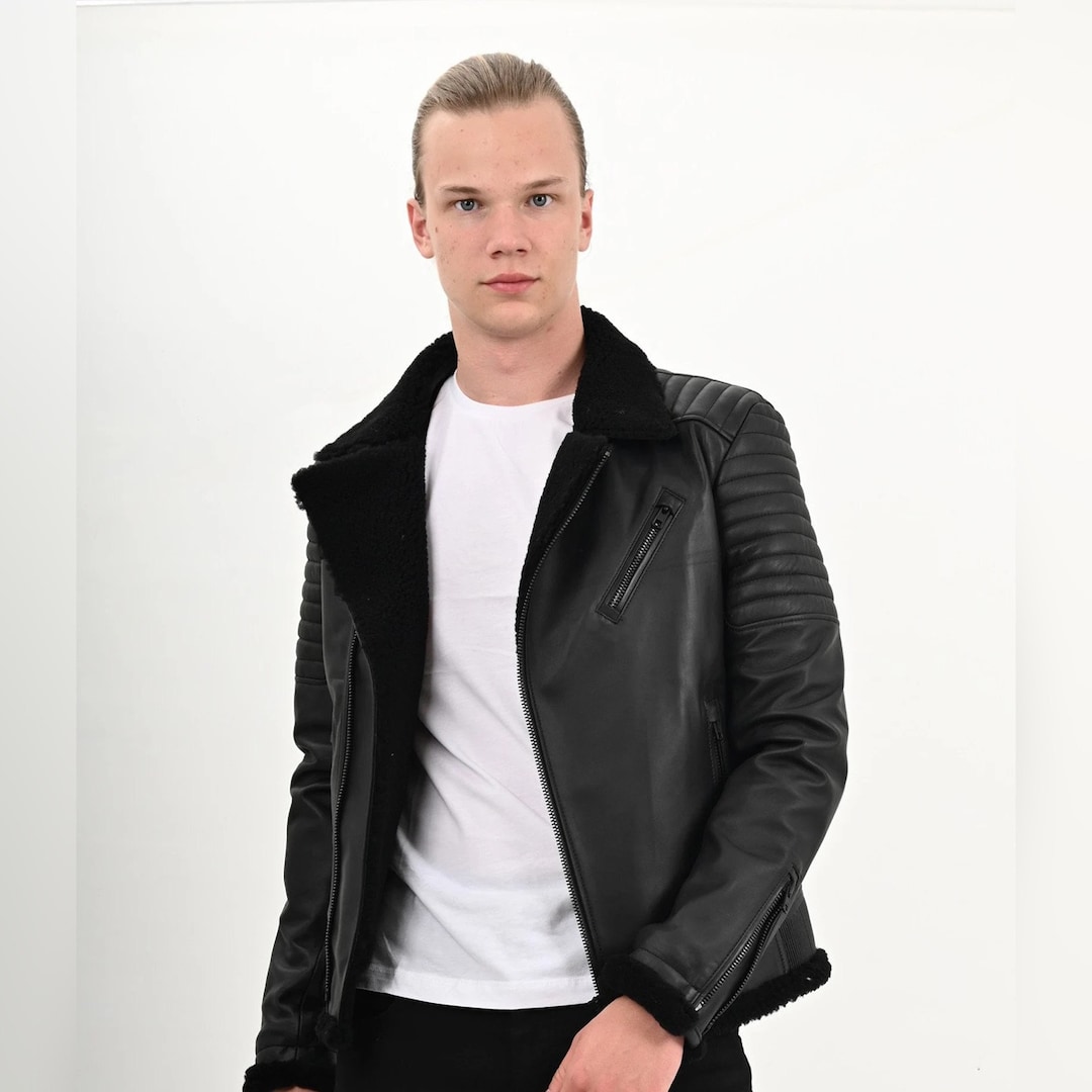 Leder Fischer Lederjacke Mit Fell Innen ALiN James Dean Biker