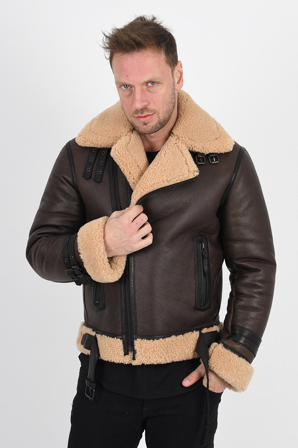 Alin North Genuine Fur Jacket Men's - Etsy
