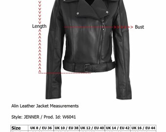 Leather Jacket Size Womens Jacket Measurements Black Lambskin