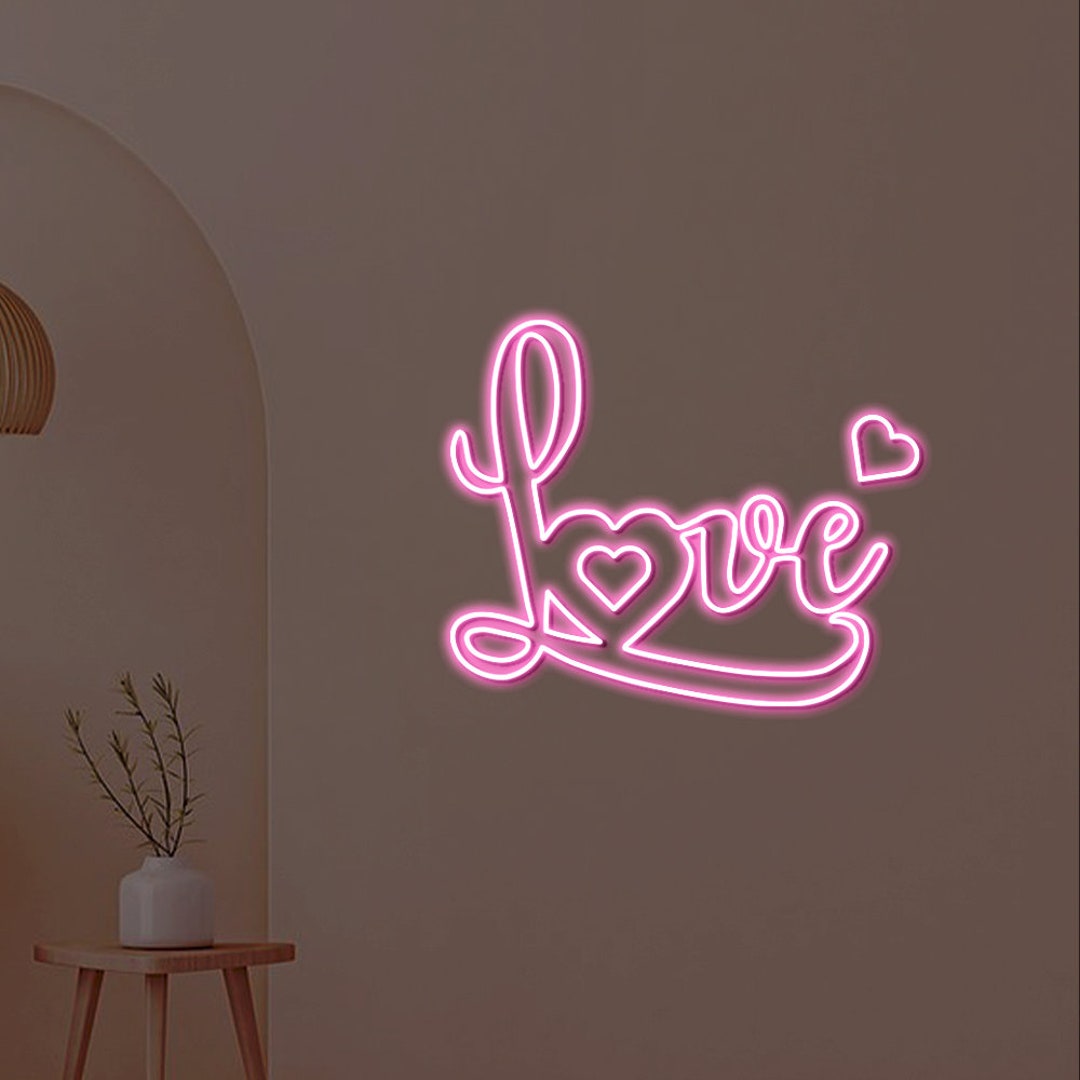 Love Quotes Neon Sign Love Decor Neon Sign Custom Love Led Etsy