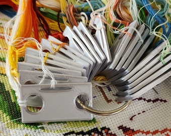 Floss Drops - 3D Printed, Thread Organizer - Set of 12