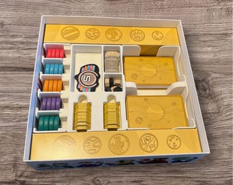 Seylab - Organisateur D'insert 3D Pour Jeu Zenith - Compartiments Cartes, Pions, Pioche Et Défausse - Fabriqué En France