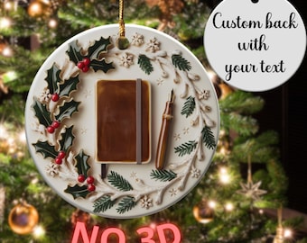 Ceramic Exquisite Agenda Ornament, Custom Gift for General Manager, Elegant Personalized Christmas Graduation Favor, Luxury Writer Proposal
