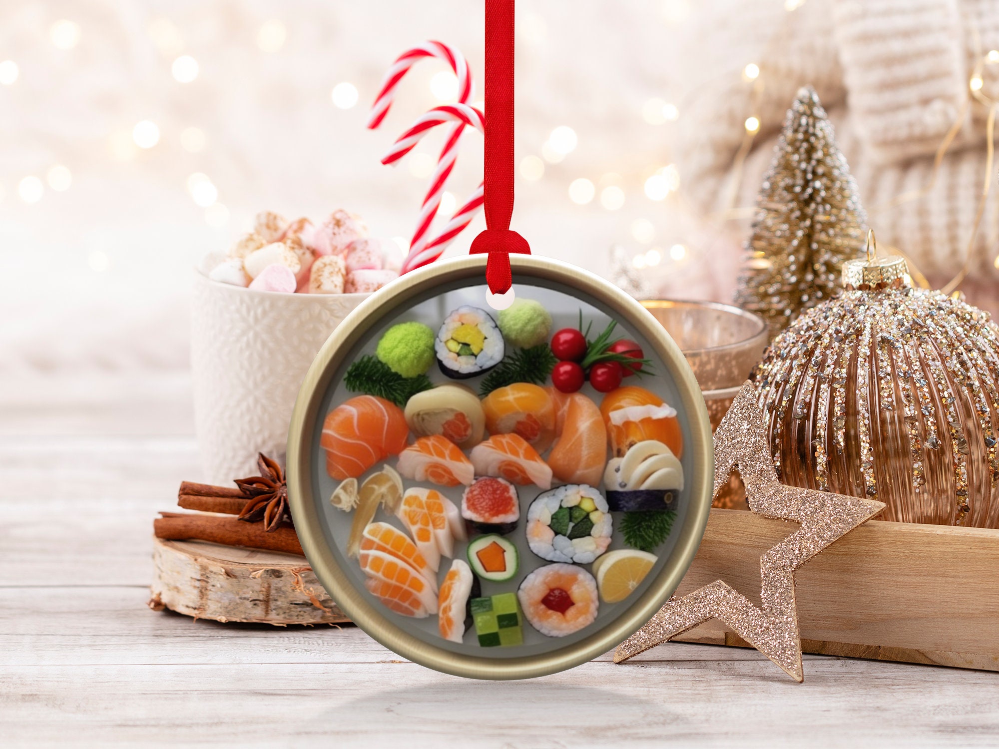 Operitacx 3pcs Sushi Decoration Fake Flower Ornaments For Japanese Cold Dish Decor Realistic Desktop Ornament For