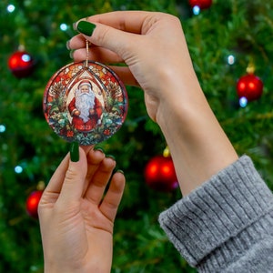Christmas 2024 Ornament, Christmas Decoration, Holiday Gift Idea, Heirloom Keepsake, Round Ceramic, Gift Exchange, Gift Idea, Xmas Tree