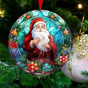 Christmas 2024 Ornament, Christmas Decoration, Holiday Gift Idea, Heirloom Keepsake, Round Ceramic, Gift Exchange, Gift Idea, Xmas Tree