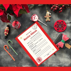Carta a Papá Noel para que los niños la rellenen