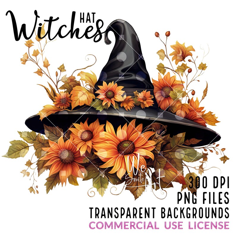 Hat Autumn Fall PNG Halloween PNG Spooky Witch Hat - Etsy
