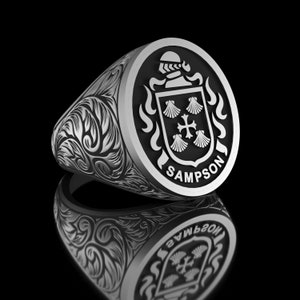 Custom Mens Signet Ring, Graduation Ring, Class Ring, College Ring, School Ring, Family Crest Ring, Customized with Symbol, Seal, Monogram