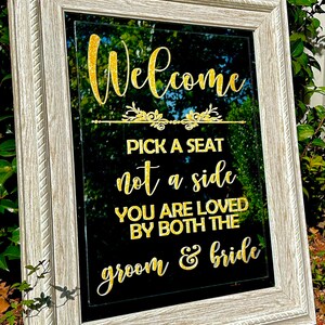 Wedding Mirror Decal, Mirror Sticker, Wedding Mirror Welcome Sign, Mirror Sign Decal, Wedding Welcome Sign, Welcome Sign Wedding