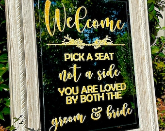 Wedding Mirror Decal, Mirror Sticker, Wedding Mirror Welcome Sign, Mirror Sign Decal, Wedding Welcome Sign, Welcome Sign Wedding