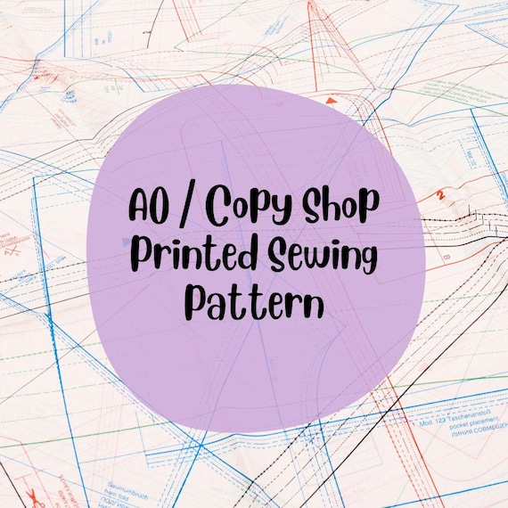 Sewing Pattern Printing, A0 / Print Shop Printing, Printed Sewing Pattern, A0 pattern printing, pattern printing, large format print,