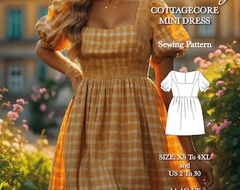 Dress Sewing Pattern | Summer Dress Pattern | Dress Pattern | Women Dress | Sewing Patterns for Women, Smock Dress | Sewing Patterns Dress