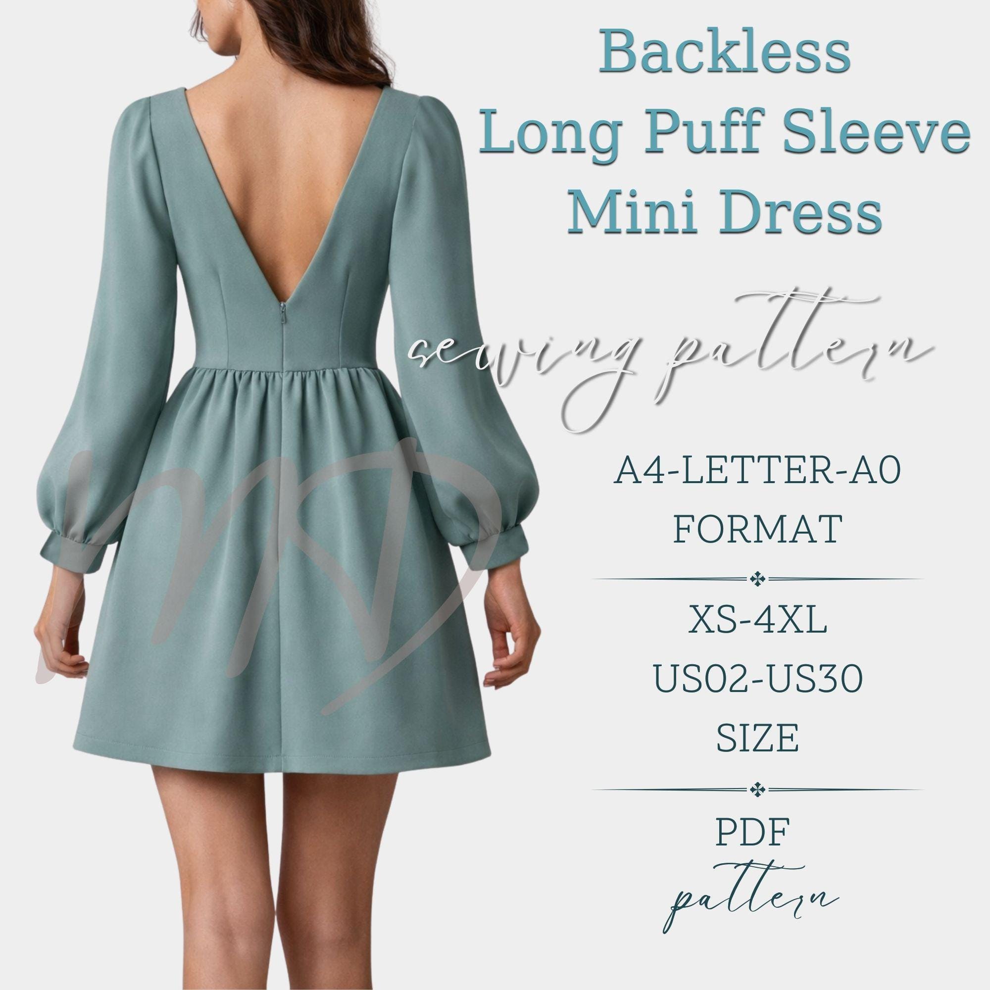 sachin and babi light blue dress Sequin Scoop Neck Long Sleeve Open Back Mini Dress main image 1