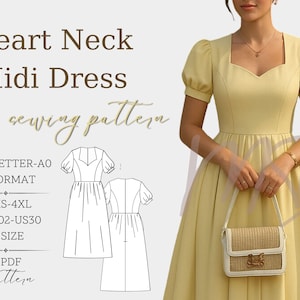 Fairy Dress Pattern | XS-4XL | Dress Sewing Pattern | Cottagecore dress pattern | Prom Dress Pattern | Women Sewing Pattern | Maxi Dress