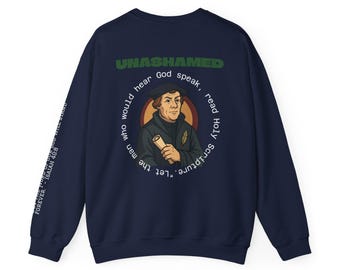 Moletom unissex cristão Sola Scriptura University Heavy Blend™ com gola redonda | Dia da Reforma de Martinho Lutero > Halloween