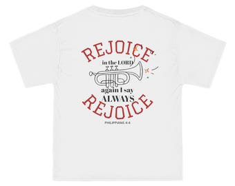 Camiseta de manga curta Beefy-T® | Camiseta Christian Rejoice unissex