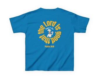 Camiseta infantil cristã de algodão: Prove e Veja