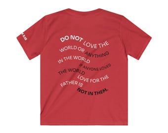 Camiseta infantil cristã: The World Graphic Softstyle