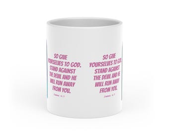 Caneca com alça em formato de coração: cerâmica branca durável, 11 oz