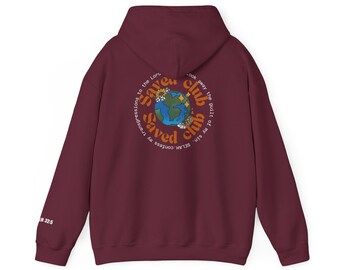 Moletom com Capuz Estampado "Salve o Clube da Terra" - Moletom Unissex em Mistura de Algodão