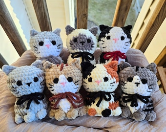 Crochet Cat Plushie: Handmade Tabby Calico Cats