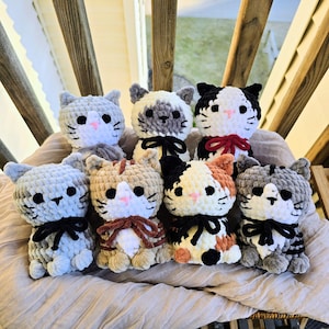 Crochet Cat Plushie: Handmade Tabby, Calico, & Tuxedo Cats