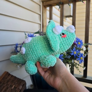 Crochet Dinosaur Plushie - Triceratops crochet stuffed animal