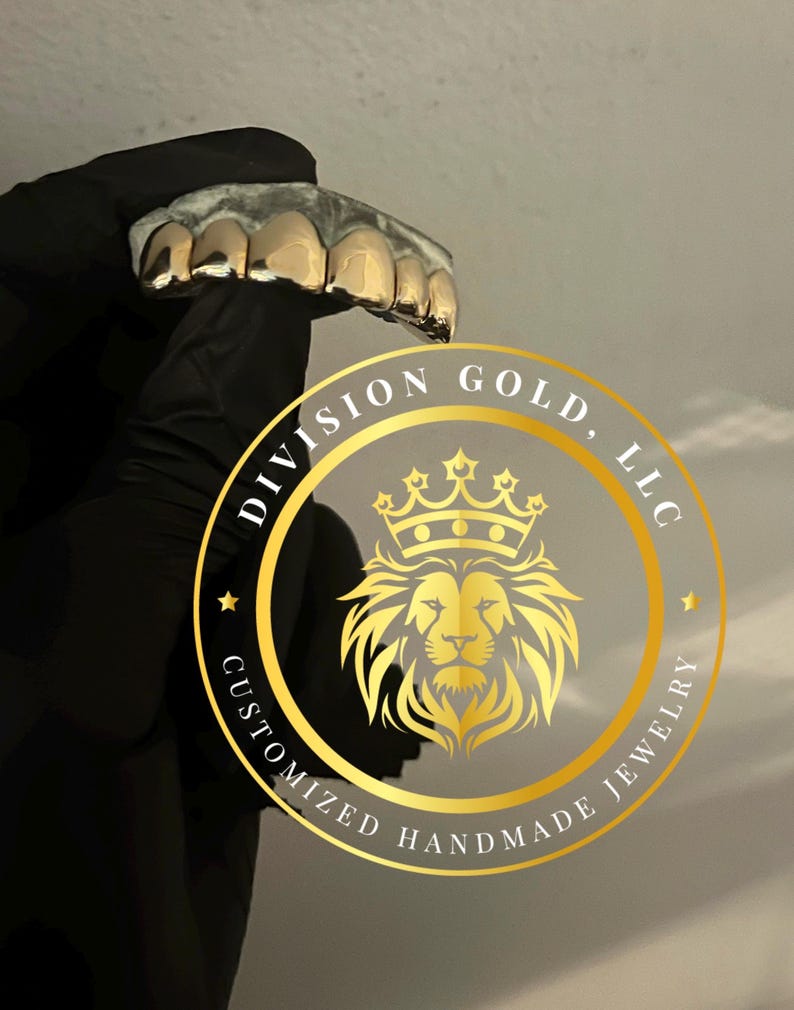 Handmade CUSTOM Gold Grillz Solid NPG Dental NP Gold grills Perm Cut Division Gold Custom Teeth Caps bild 10
