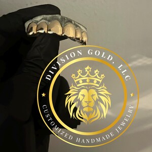 Handmade CUSTOM Gold Grillz Solid NPG Dental Gold Substitute Perm Cut Division Gold Custom Teeth Caps image 5