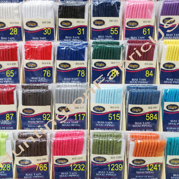 Wrights Maxi Piping | PC303 | Piping cord Trim | Bias Tape Piping | All Wright's Current Colors, All In Stock, Ready for Quick Shipping