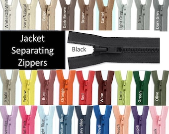 Plastic #5 Molded Jacket Zippers | Separating Jacket Zipper | One way Jacket Zippers