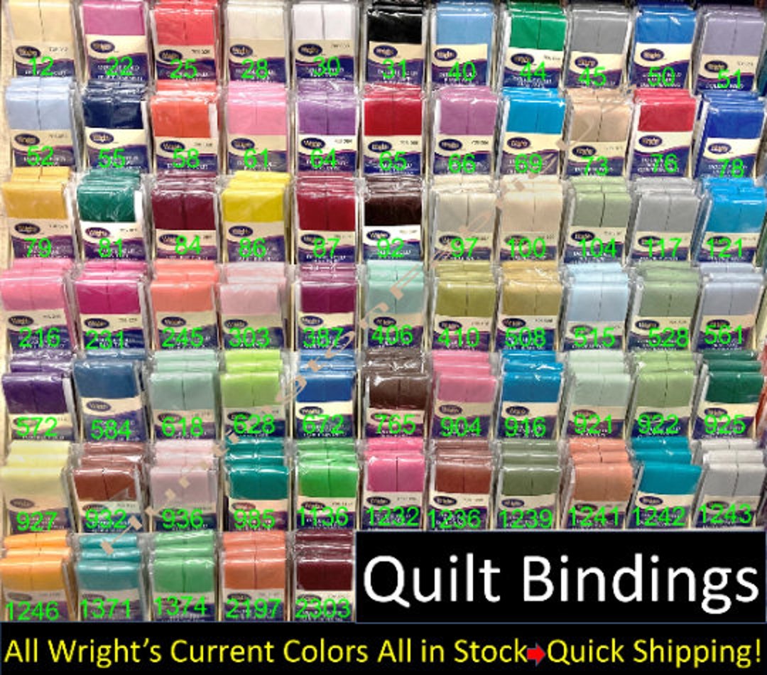 Wrights 7/8 Double Fold Bias Tape PC706 Quilt Bindings All Wright's